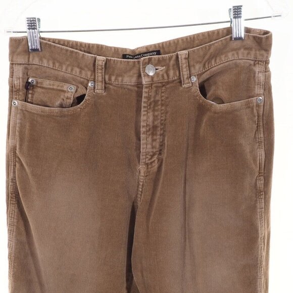 Ralph Lauren Womens Corduroy Pants Size 10 Light Tan Stretch Boot Cut 32 x 32 - Picture 2 of 12